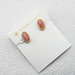 Kendra Scott Pink Crystal Stud Earrings
